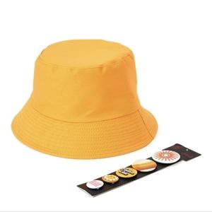 Bucket Hat Pick A Pin Patch Buttons Orange Juniors New